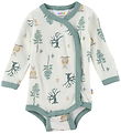 Joha Wikkelromper l/s - Wol/Bamboe - Offwhite m. Bos