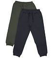 Minymo Sweatpants - 2-Pack - Dark Navy/Green