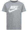 Nike T-shirt - Grey Melange w. White