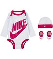 Nike Gift Box - Booties/Beanie/Bodysuit l/s - Futura - Rush Pink