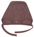 Smallstuff Ungbarnahúfa - Ull - Rose Brown