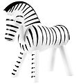 Kay Bojesen Wooden figure - Zebra - 14 cm - Black/White