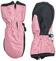 En Fant Mittens w. Zipper - Mesa Rose w. Gold Dots