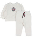 Tommy Hilfiger Fleeceset - Baby Checkstämpel - Forntida White