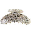 By Str Hair clip - Agnes - White/Green Marble