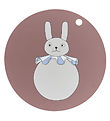 OYOY Placemat - Silicone - Rabbit Pompom - Clay