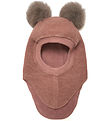 Huttelihut Balaclava - Wool/Cotton - 2-layer - BIG Bear - Heathe