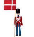 Kay Bojesen Wooden figure - Standard bearer - 14 cm - Mini - Red