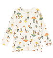 Katvig Blouse - White w. Mushrooms