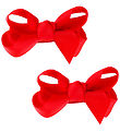 By Str Bow Hair Clip - 2-Pack - Classic - 6 cm - Poppy red