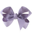 By Str Bow Hair Clip - Classic - 8 cm - Dusty Purple
