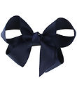 By Str Bow Hair Clip - Classic - 8 cm - Dark Navy