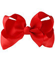 By Str Bow Hair Clip - Classic - 10 cm - Poppy red