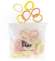 By Str Mini Elastic Hair Bands - 50 pcs - Mix 12 - Yellow/Peach