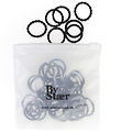 By Str Mini Elastische Haarband - 50 st. - Mix 16 - Zwart