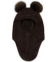 Huttelihut Balaclava - Wool/Cotton - 2-layer - BIG Bear - Brown