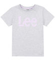 Lee T-paita - huojuva grafiikka - Pearl Grey Marl