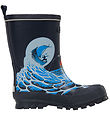 Viking Rubber Boots - Jolly Print - Navy/Ice Blue w. Sea monster