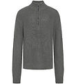 Grunt Blússa - Prjónað - Durbuy - Light Grey