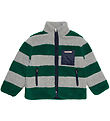Marni Fleece Jacket w. Lining - Grey Melange/Green Striped w. Na