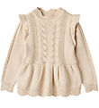 Fliink Blouse - Knitted - Viscose - Alilly Peplum - Sandshell