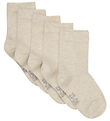 Minymo Socken - 5er-Pack - Sand Melange