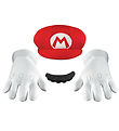 Disguise Costume - Mario Hat w. Mustache & Gloves