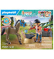Playmobil Horses Of Waterfall - Horseshoe Ben and Achilles - 713