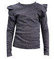 The New Blouse - TnFarah - Navy Blazer w. Silver Glitter