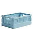 Made Crate Bote Pliante - Mini - 24x17x9,5 cm - Cristal Blue