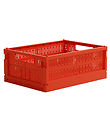 Made Crate Vouwbare box - Midi - 33x24x13 cm - Zo helder rood