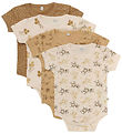 Pippi Baby Bodysuit k/æ - 4-Pack - Whitecap Grey