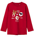 Name It Blouse - NmmRex - Jester Red w. Christmas motifs