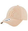 New Era Casquette - Velours - 9Forty - New York Yankees - Beige