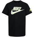 Nike T-shirt - Black w. Lime/White