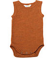 Joha Bodysuit Sleeveless - Wool - Orange