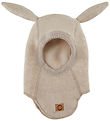 Mikk-Line Balaclava - Wool - Single Layer - Melange Offwhite w.