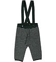 MarMar Hosen m. Trger - Strick - Pyrrol - Dark Leaf Stripe