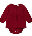 Hust and Claire Bodysuit w. Skirt l/s - Mallie - Teaberry