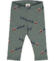 Msli Leggings - Santa - Balsam Green m. Julmotiv