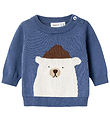Name It Blússa - Prjónað - NbmSenis - Bijou Blue M. Ísbjörn