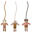 Liewood Clip Toy - Knitted Dolls - 3-Pack - Jones - Rose Multi M