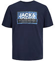 Jack & Jones T-paita - JcoLogan - Laivastonsininen Blazer