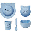 Liewood Dinner Set - Joana - 4 Parts - Mr Bear Sky Blue