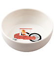 Sebra Bowl - Tastii Busy Builders - White w. Print