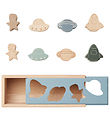 Liewood Vormensorteerbox - Hout - Midas - Space Blue Mist Multi 