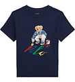 Polo Ralph Lauren Stuttermabolur - Dökkblátt M. Bangsi