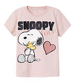 Name It T-shirt - Noos - Snoopy - NkfNanni - Sepia Rose m. Tryck