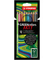 Stabilo Crayons de couleur - GreenColors Arty - 12 pces - Multic