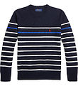 Polo Ralph Lauren Blouse - Knitted - Navy w. Stripes